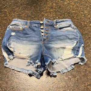 Indigo Rein Distressed Blue Jean Shorts